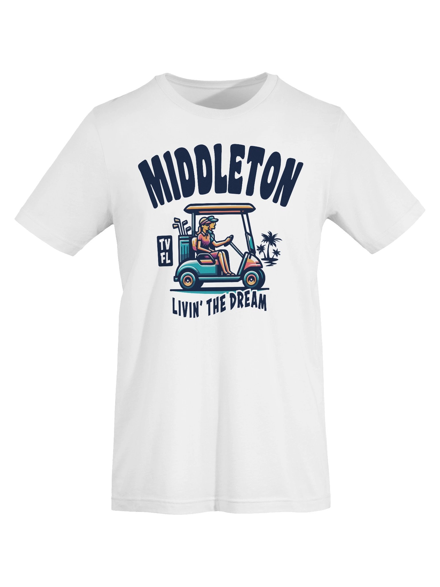 Middleton TV Florida USA Fun Golf Cart Design T-shirt product image (38)