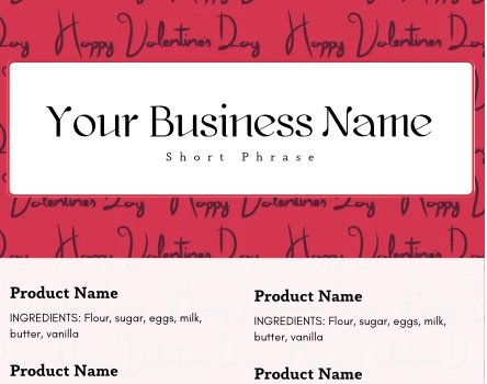 Love Letter Cake Tasting Label Templates product image (1)