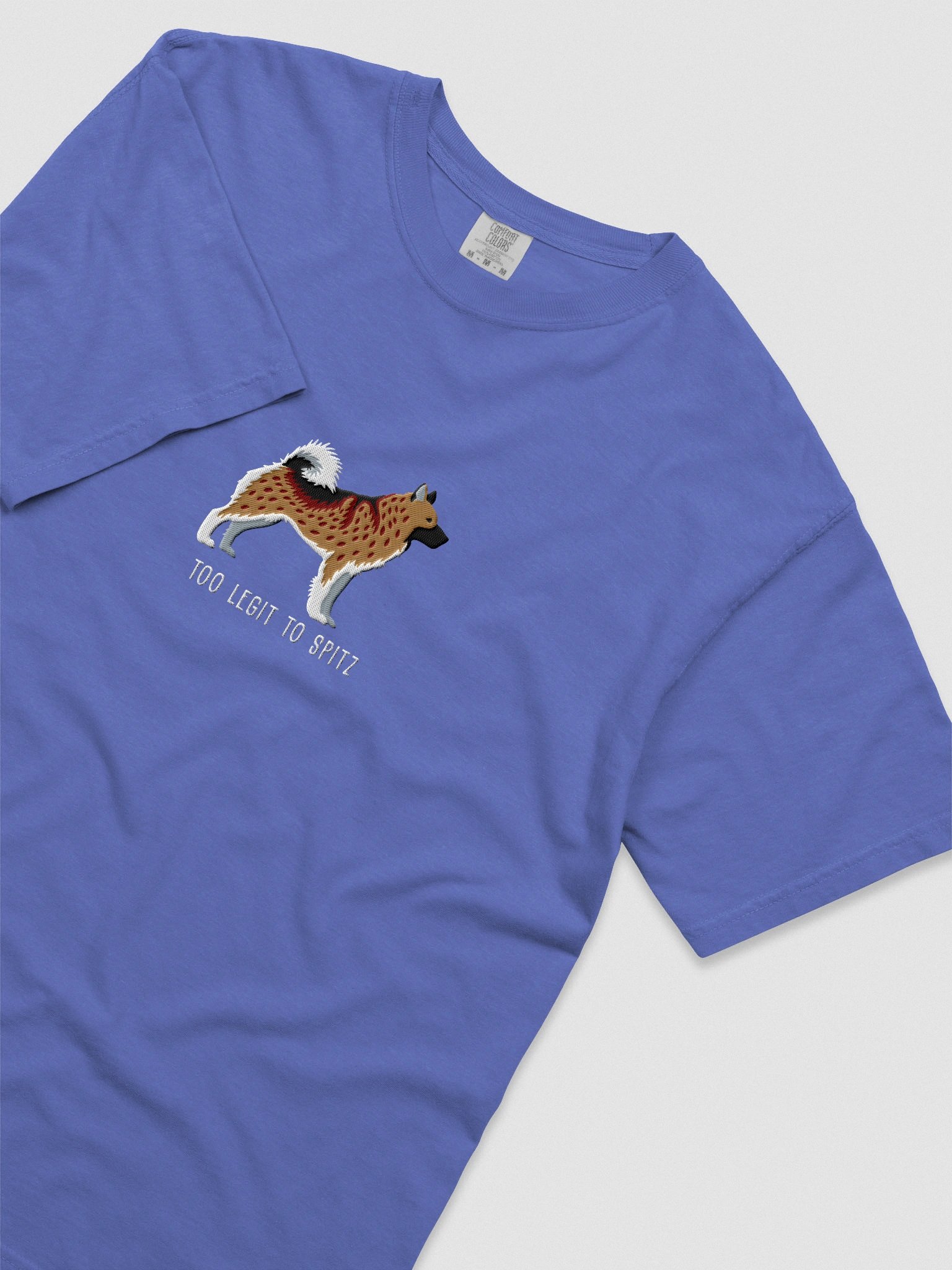 Too Legit to Spitz T-Shirt(Embroidered) of a Norwegian Elkhound(Brown) product image (8)