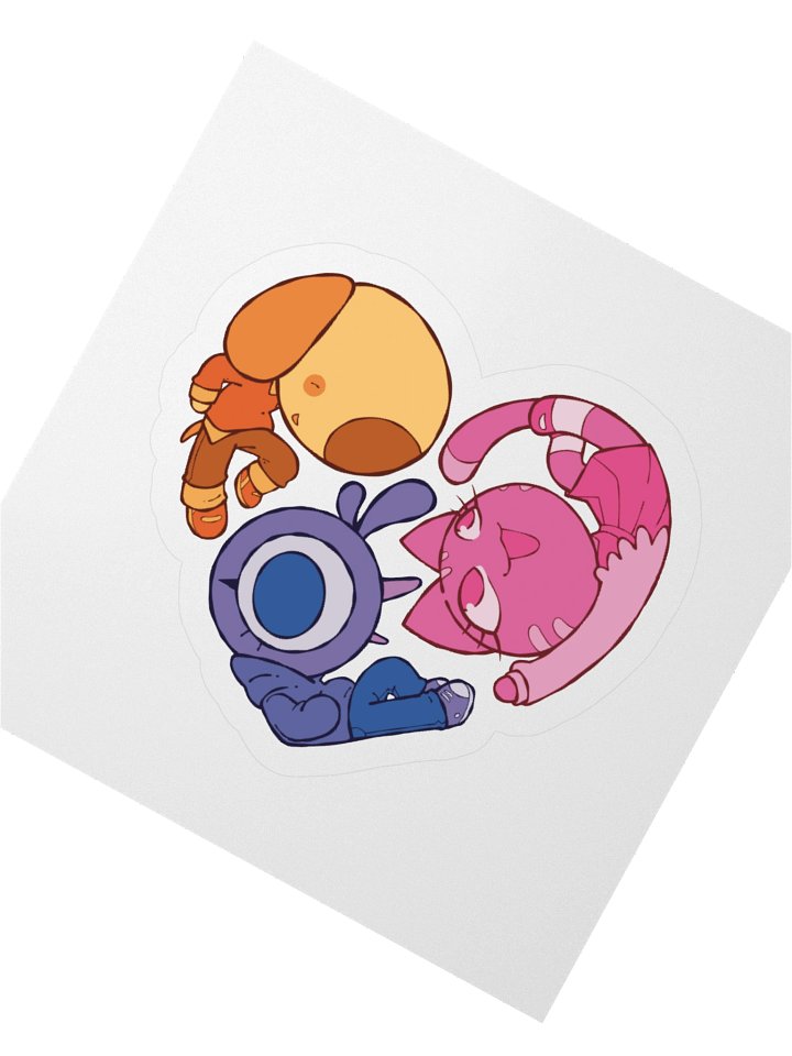 CatBirdDog Heart Sticker product image (4)