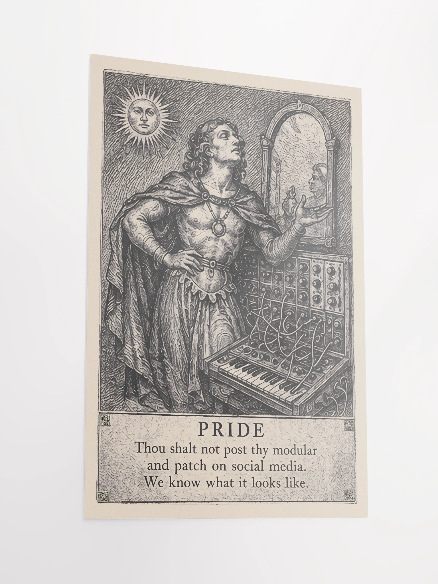 Pride, from THE SEVEN HERESIES OF SYNTHESIS, by Frank Fonik, Techno EDM Matte Paper Poster product image (1)