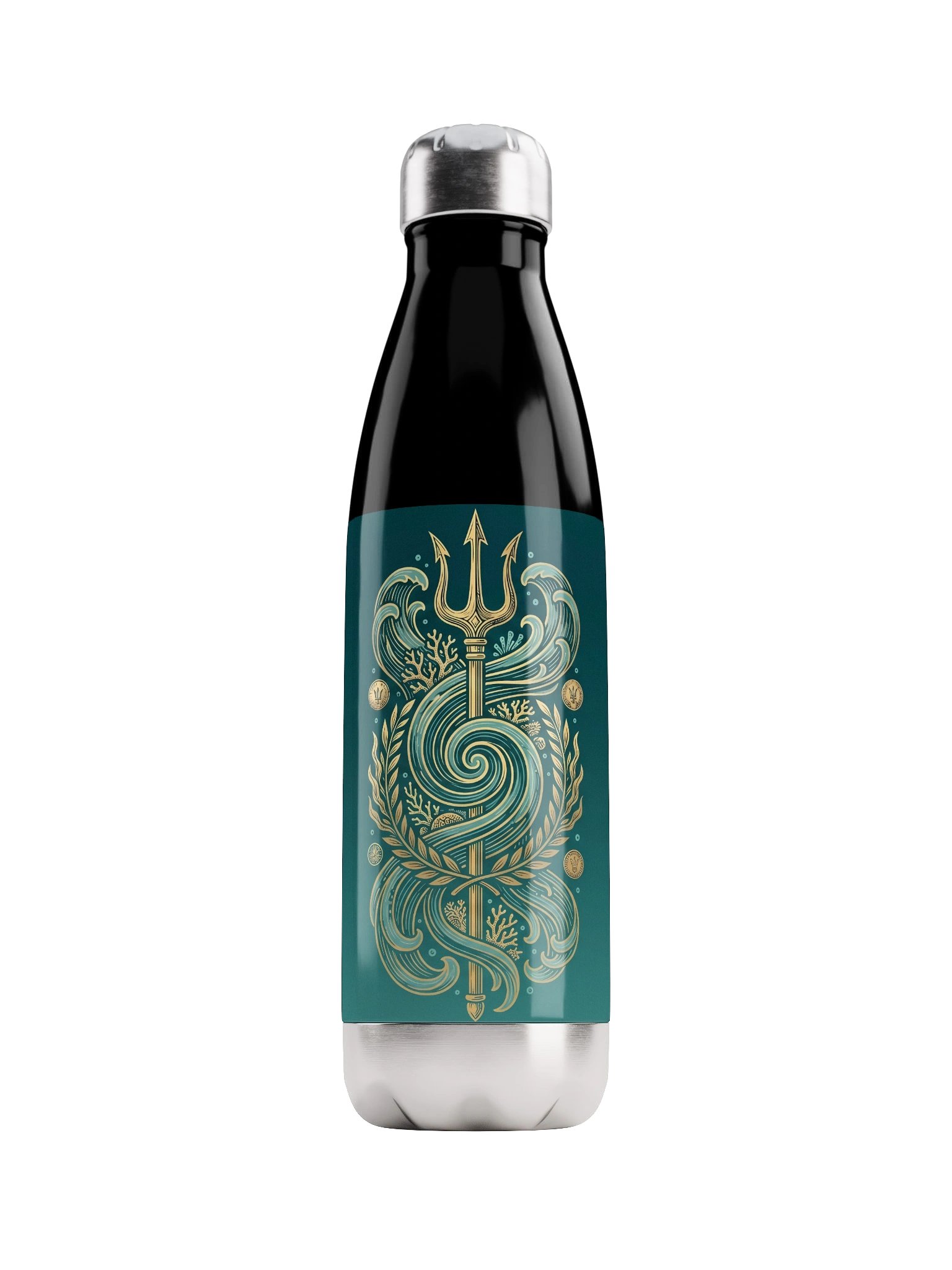 Poseidon Trident Stainless Steel Water Bottle – Greek Mythology Ocean Design product image (3)