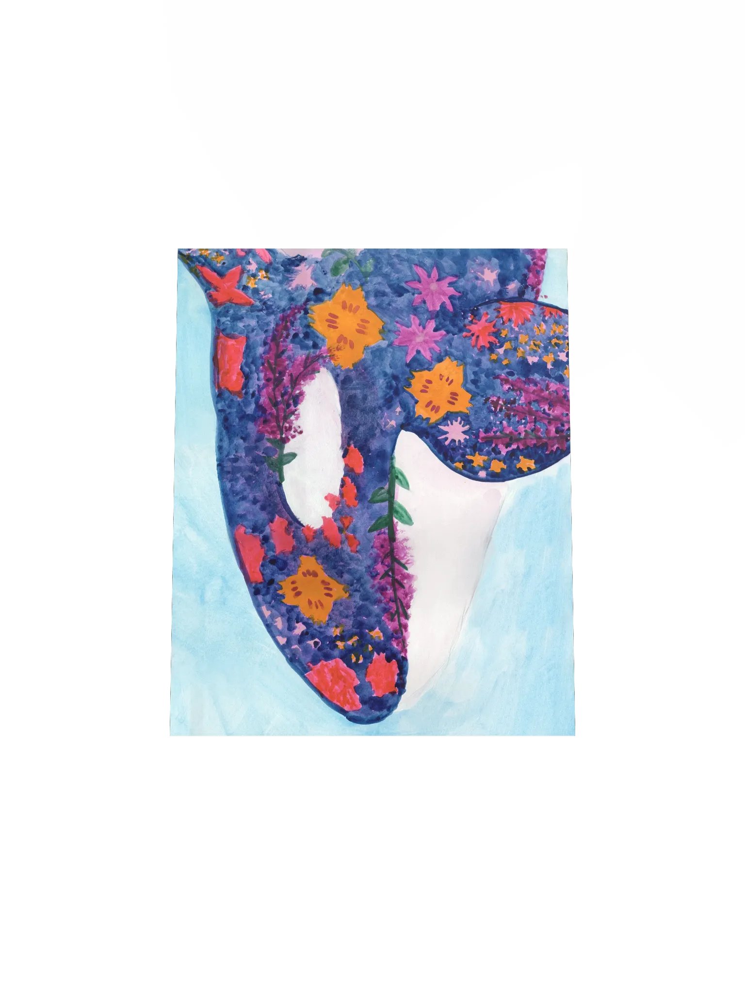 floral orca 05 - watercolour on paper - print product image (5)