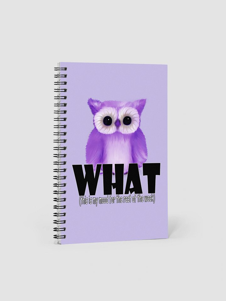Owl "WHAT" Spiral Notebook product image (1)