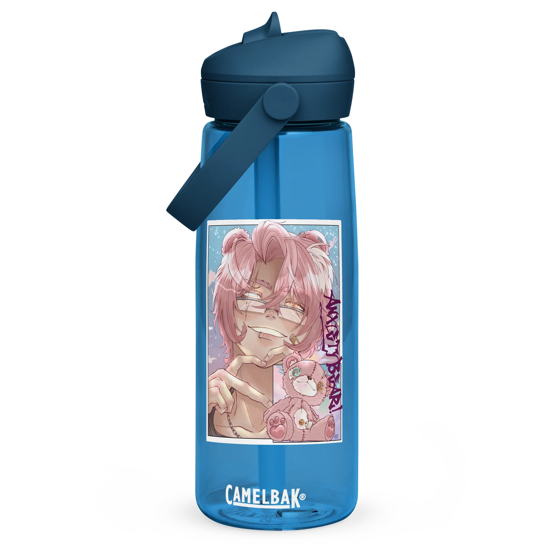 Anxiety Bear Hooman and Teddy Bear Waterbottle product image (1)