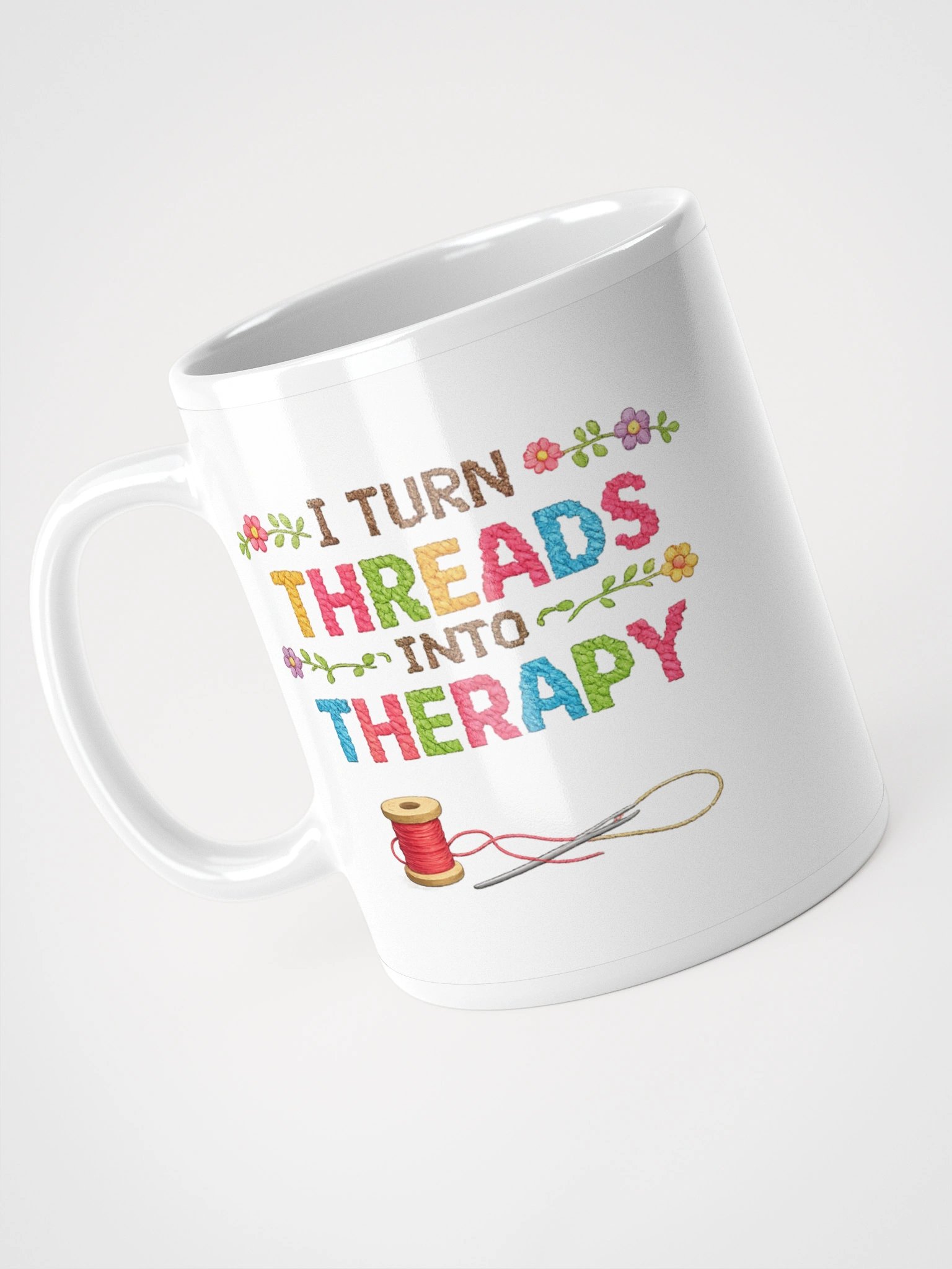 I turn threads into therapy Mug product image (1)