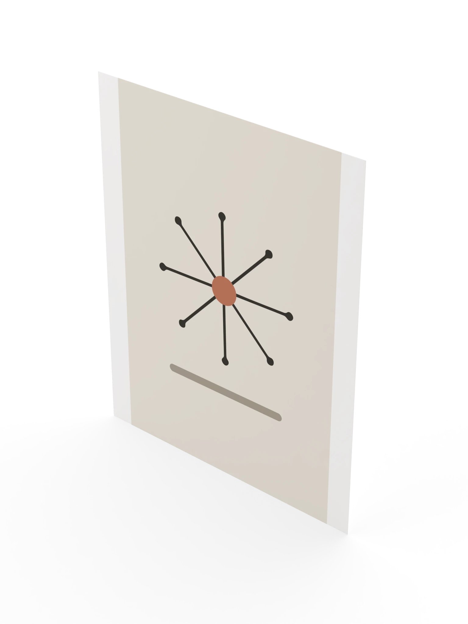 Atomic Starburst Print | Mid Century Bathroom Wall Art product image (5)