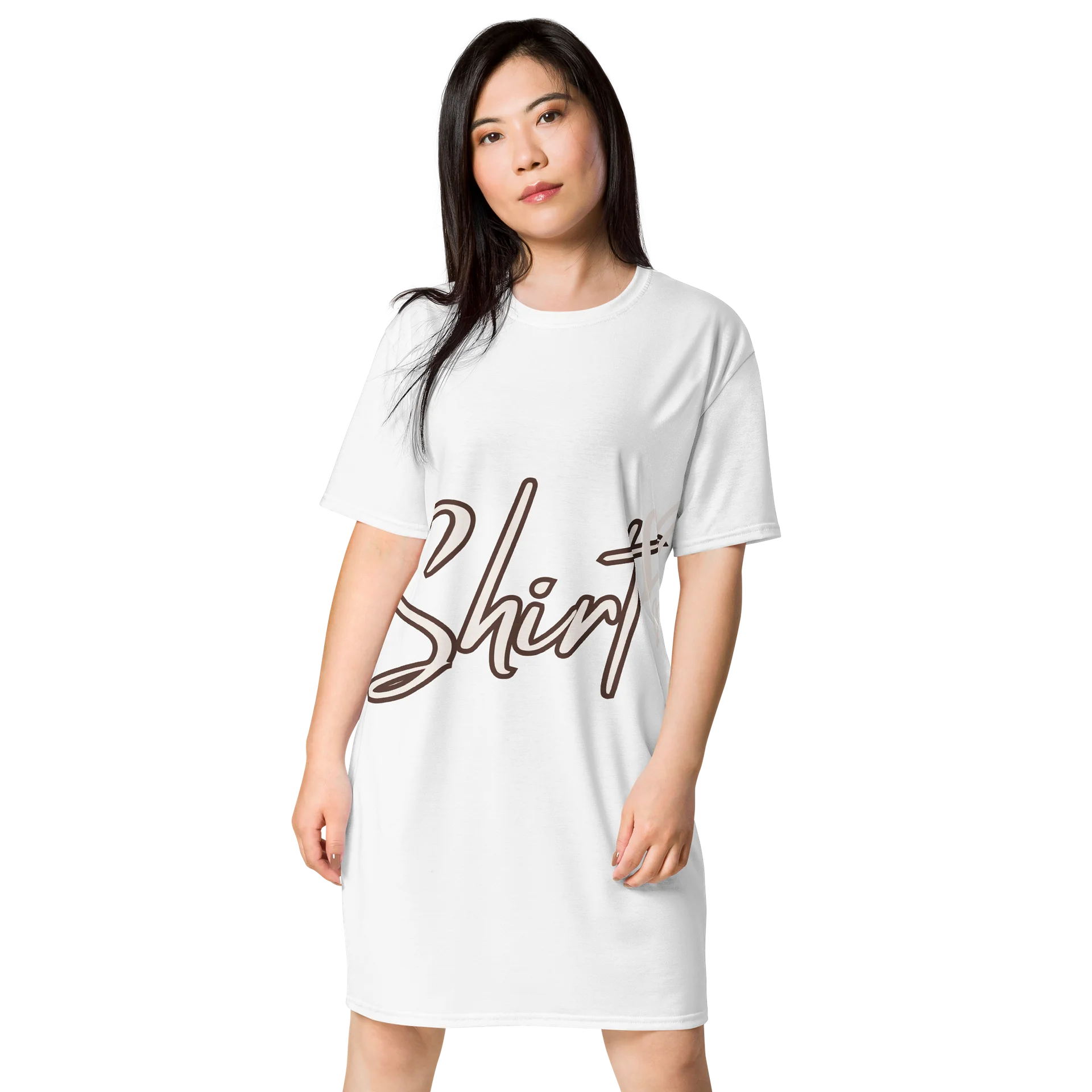 Heartfelt Script All-Over T-Shirt Dress product image (1)