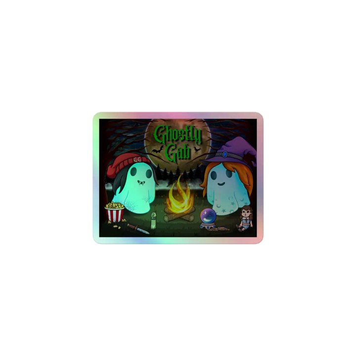 Ghostly Gab holo art sticker product image (1)
