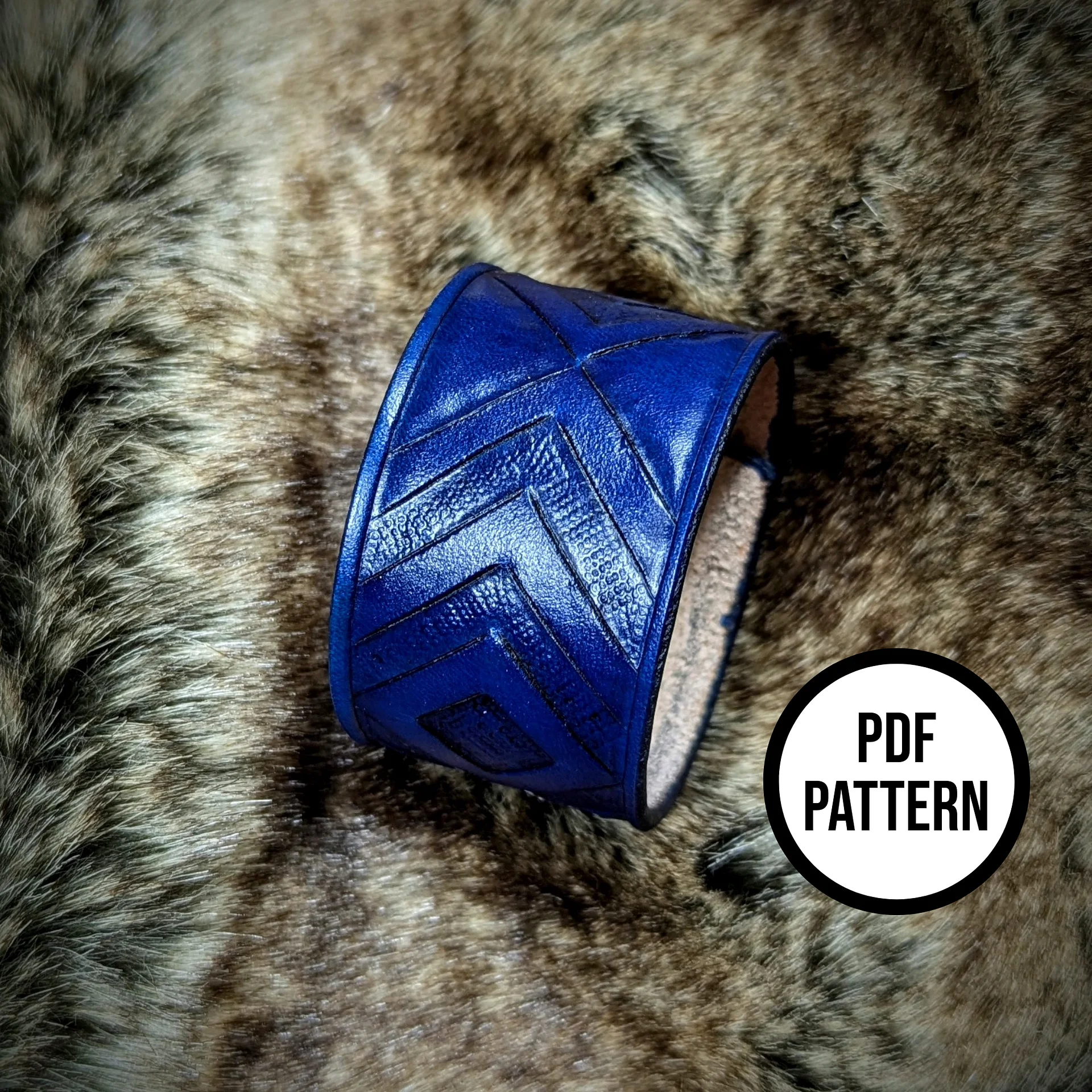 Mountain King Leather Cuff Pattern - Everyday Cosplay PDF Pattern for Leatherwork product image (3)