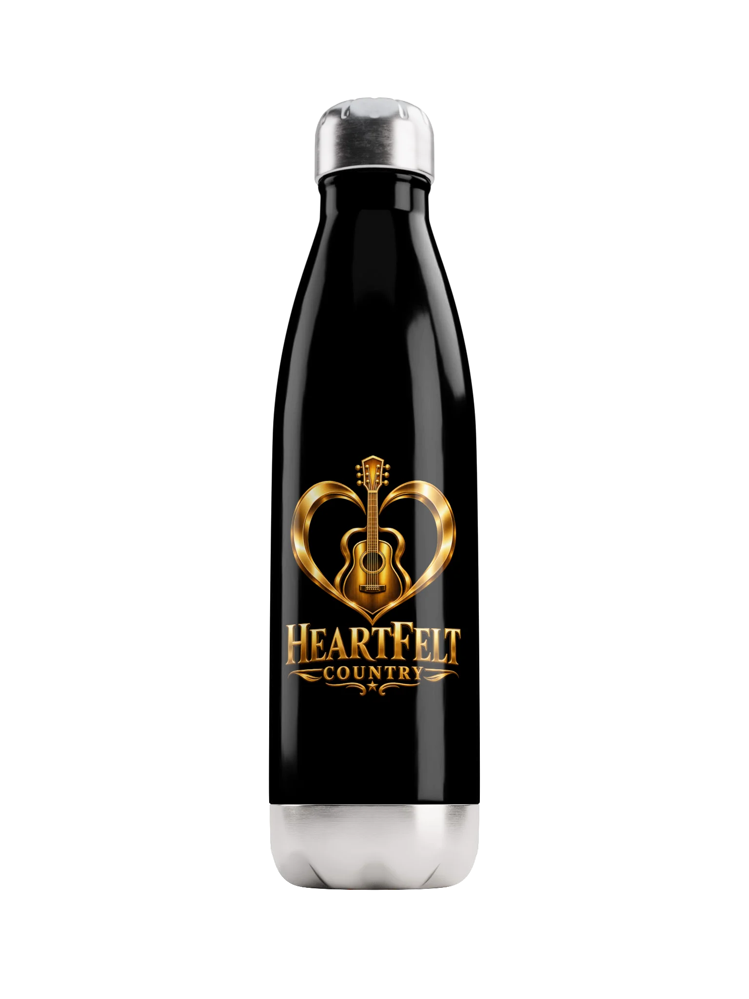 Heartfelt Country Guitar Heart Bottle