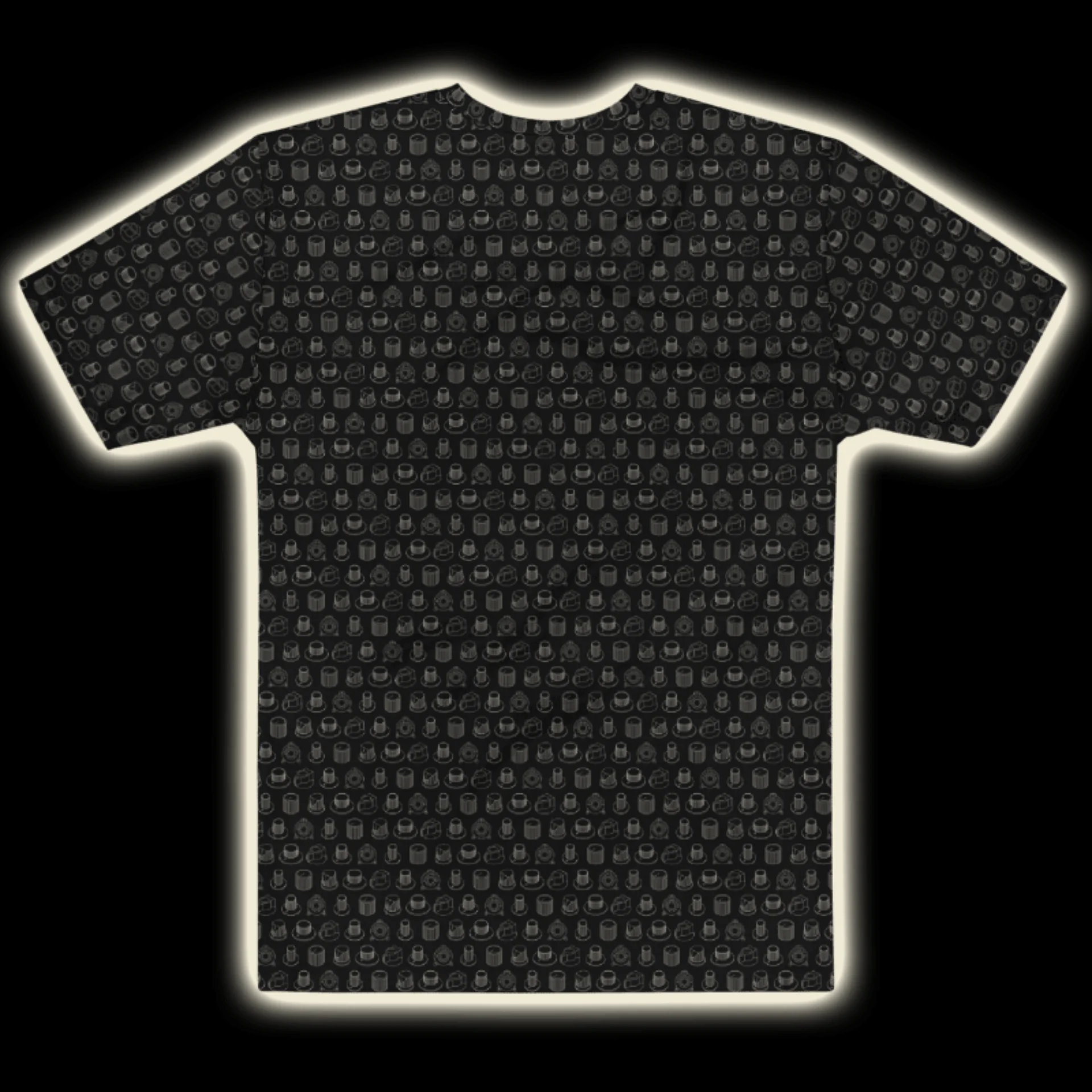 Synthesis Icons T-Shirt - (7 Iconic Synth Knobs) CREAM product image (2)