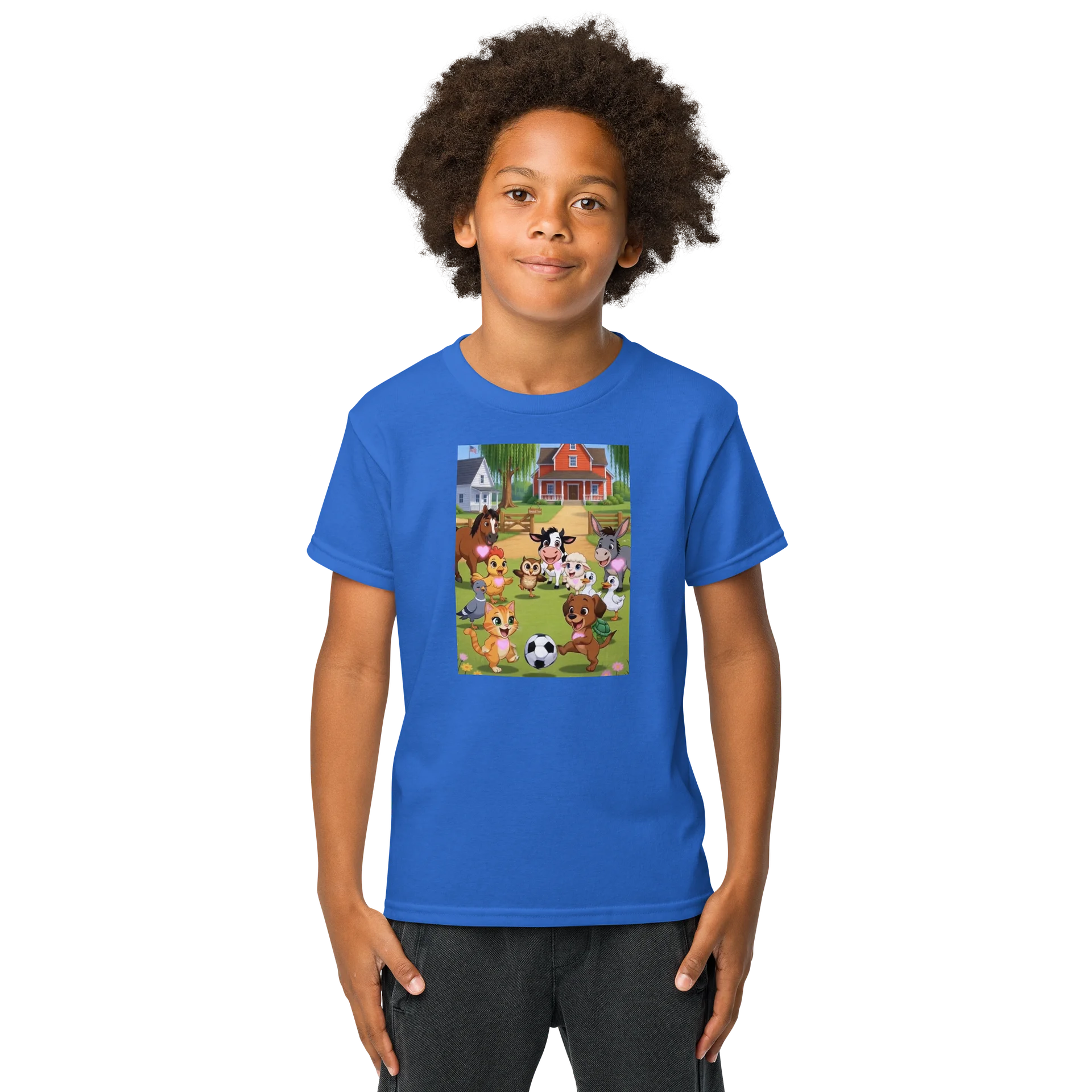 Cute Farm Animal Soccer Youth Sports Tee product image (1)