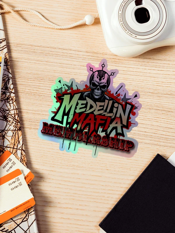 Flaming Skull Holographic Sticker Set product image (6)
