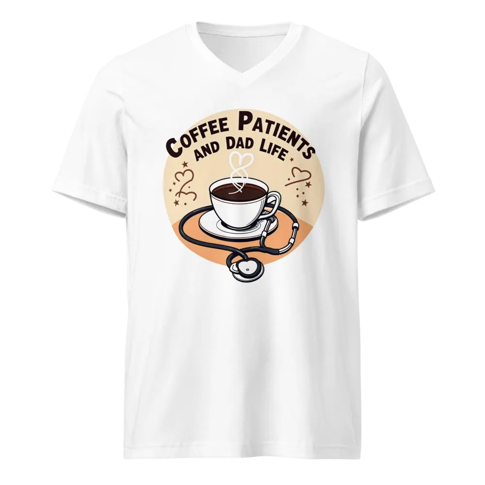 stethoscope , Coffee, Patient and dad life, Care T-shirt product image (1)