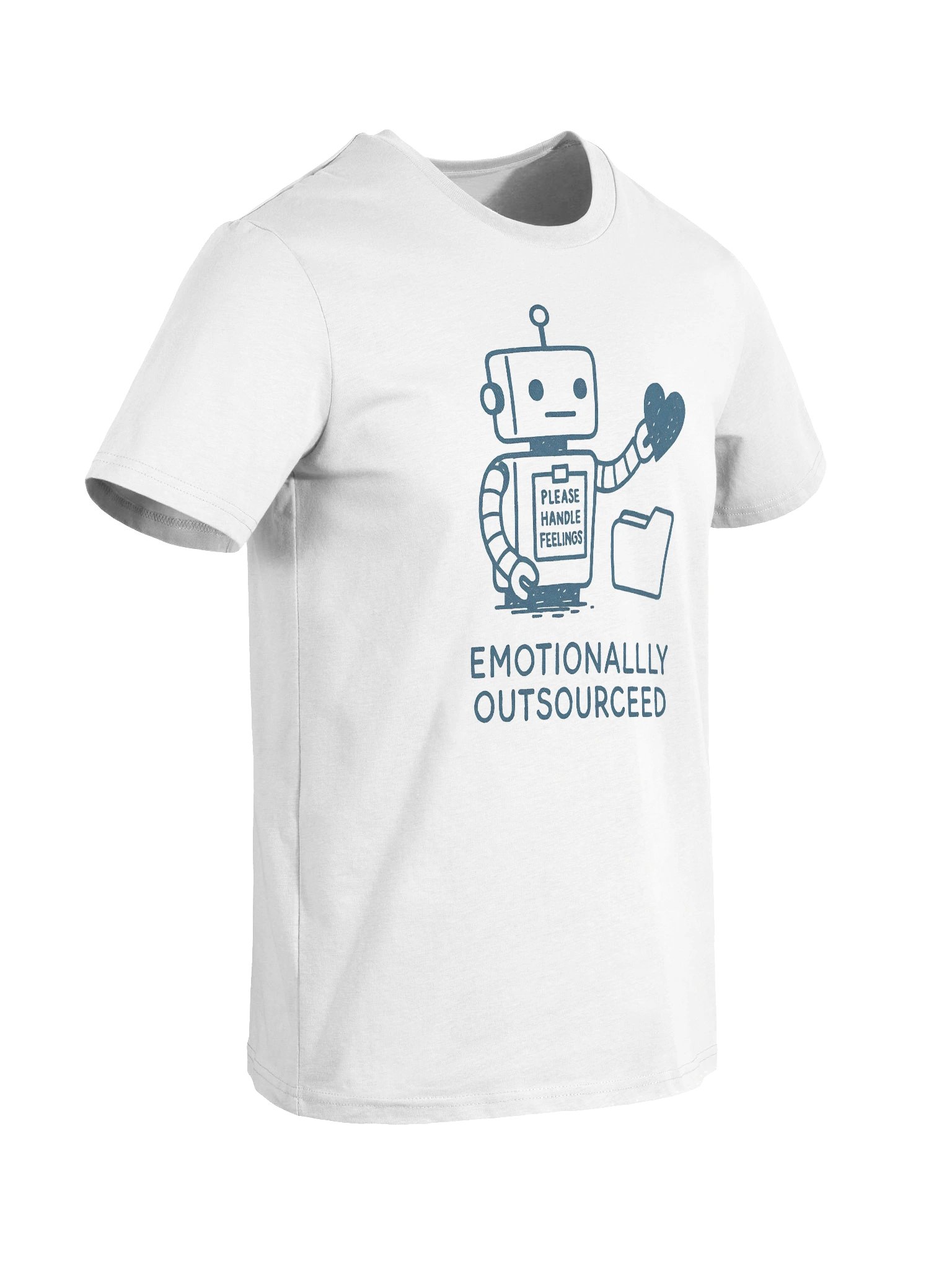 Emotionally Outsourced Robot Heart T-Shirt product image (8)