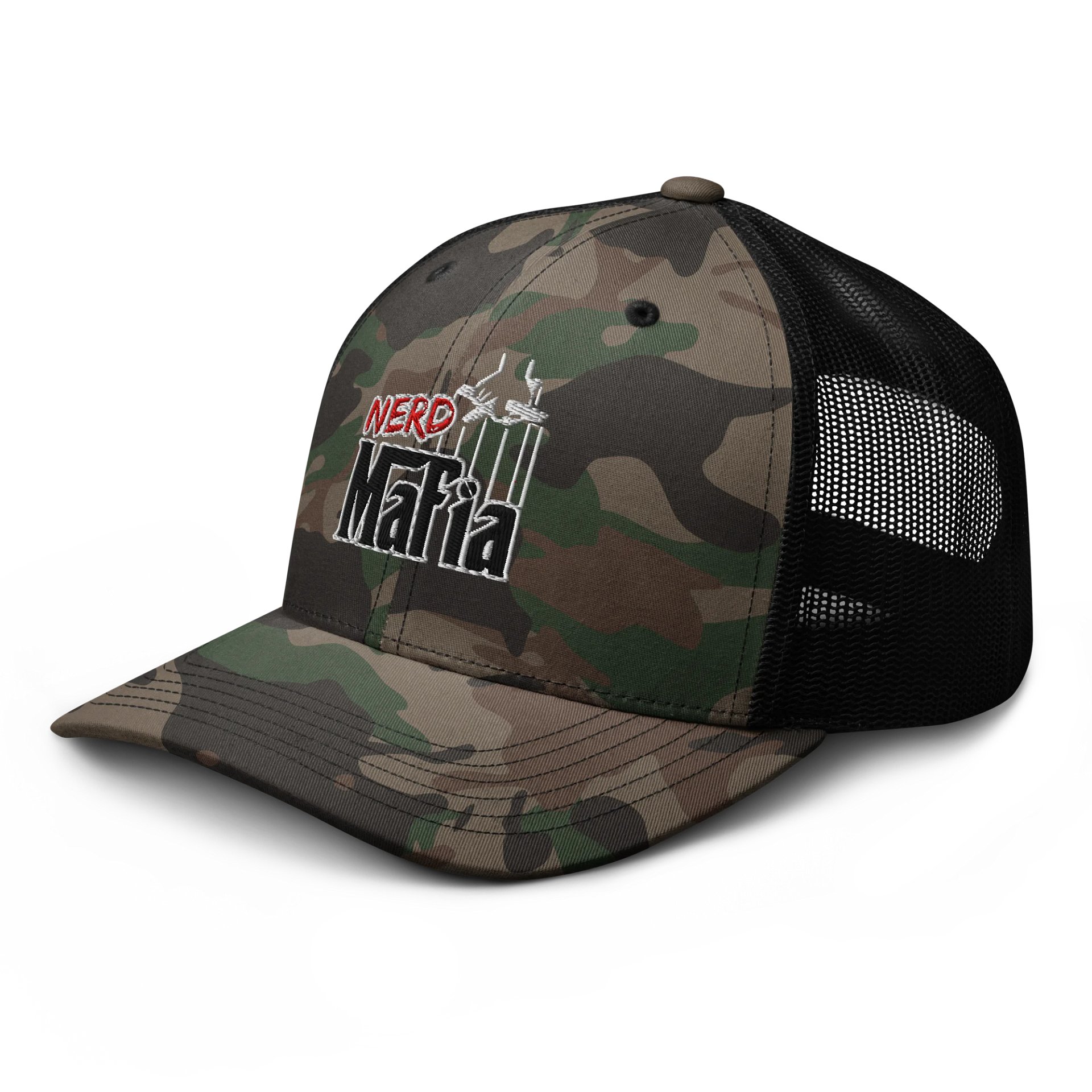 Nerd Mafia Cammo Trucker Hat product image (4)