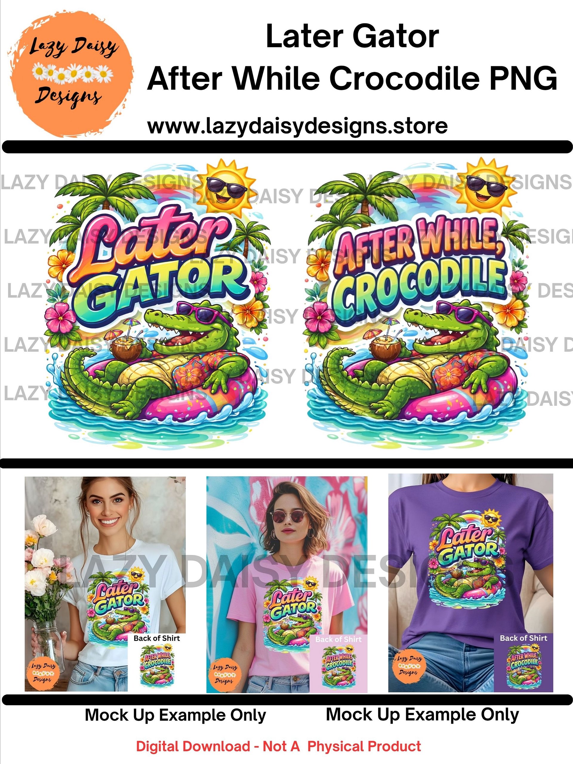 VIRAL Later Gator - Front and Back PNGs product image (1)