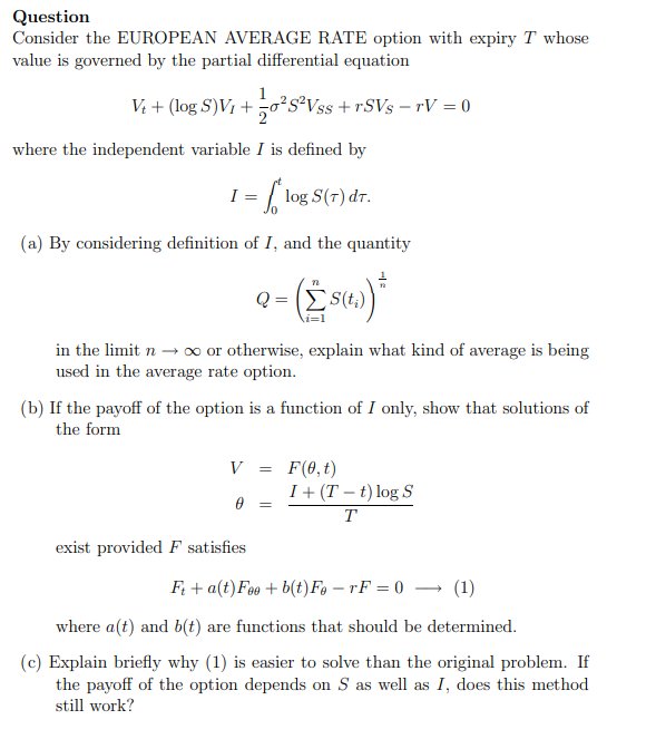 TD - European average rate option- Quiz & Solution product image (1)