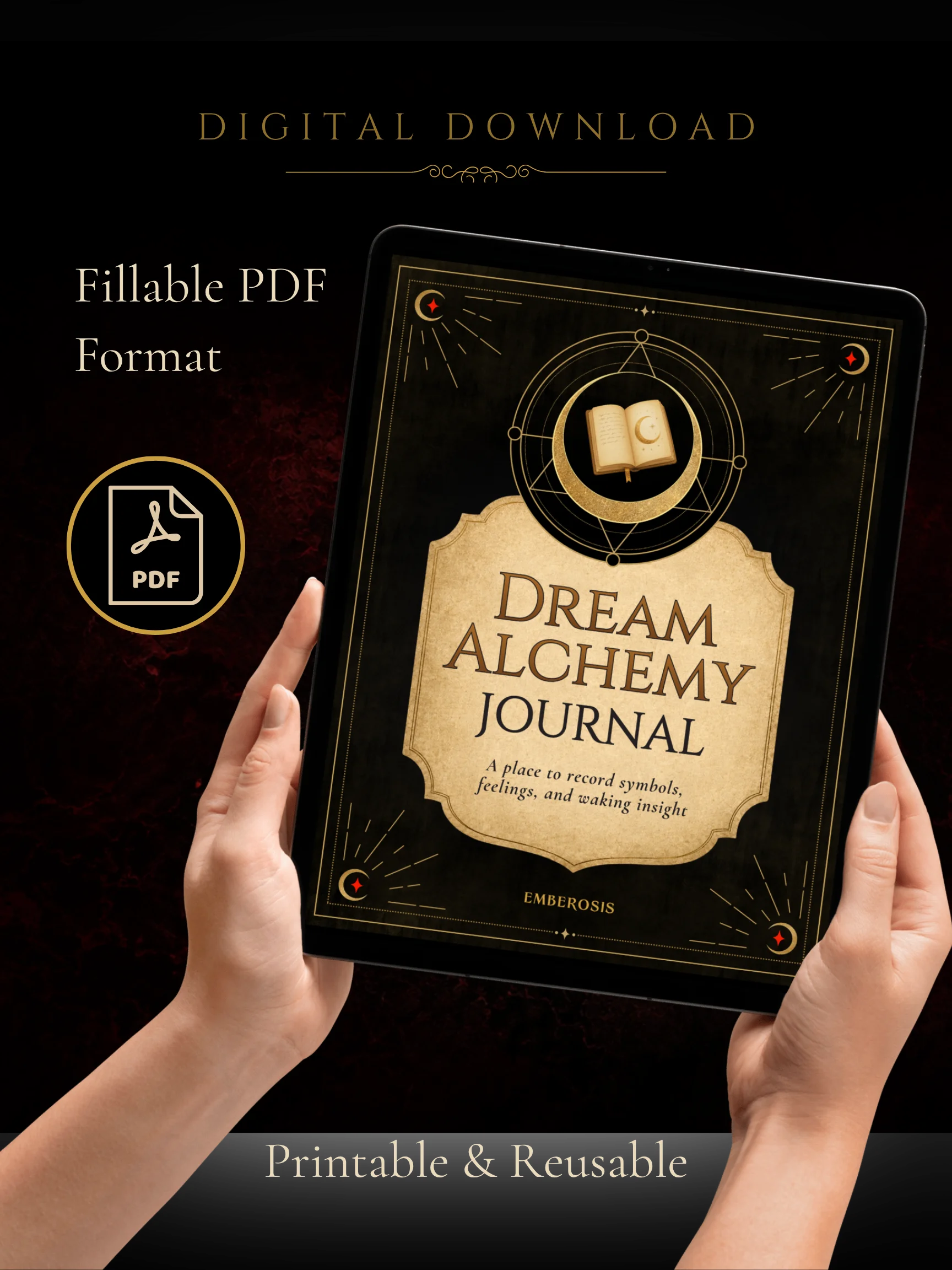 Dream Alchemy Journal PDF · 30-Day Dream Journal + Symbol Reflection Workbook product image (1)