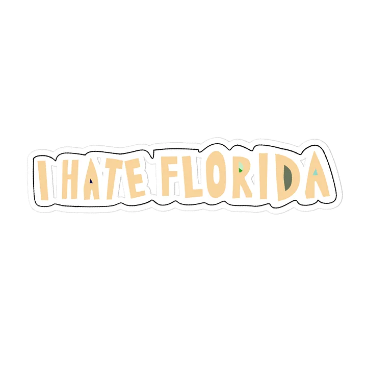 I Hate Florida Sticker - Yellow product image (1)