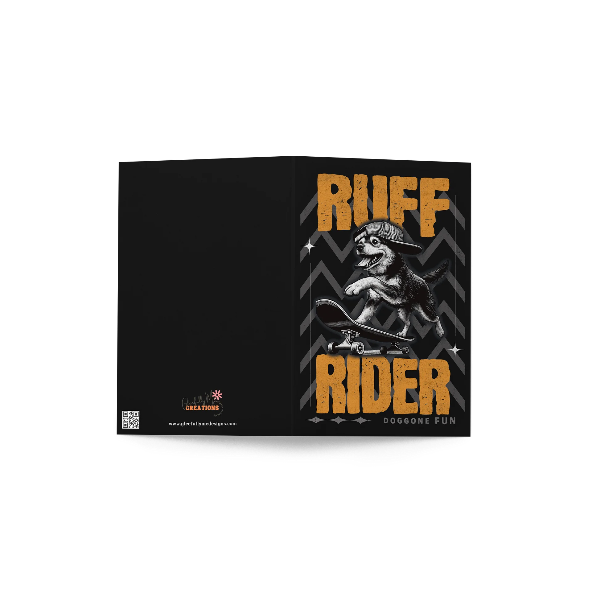 Funny Skateboard Dog Greeting Card – Ruff Rider product image (4)