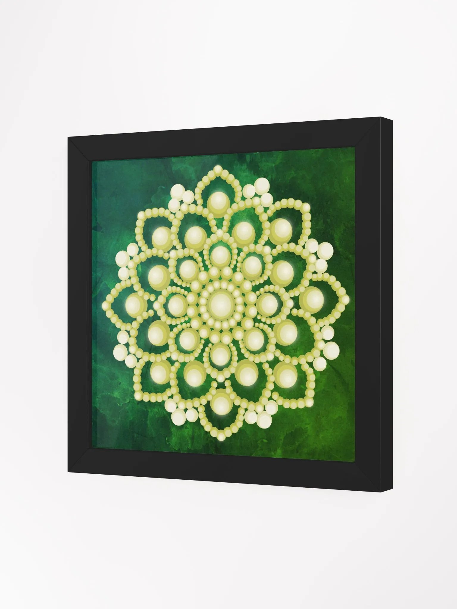 Yellow Flower Mandala Framed High-Quality Matte Poster product image (2)