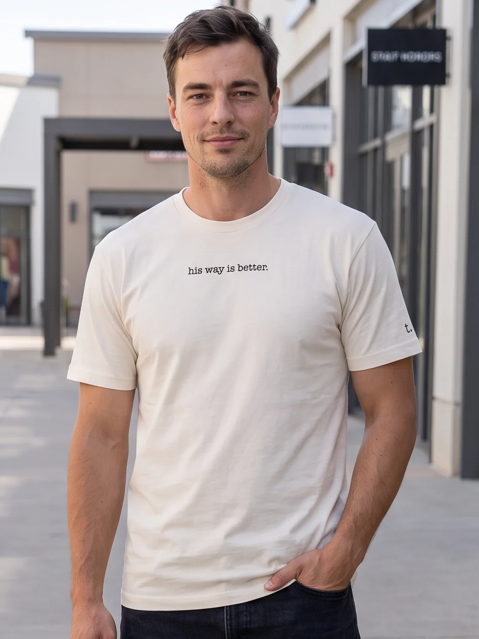 T-Shirt His way is better - Black product image (1)