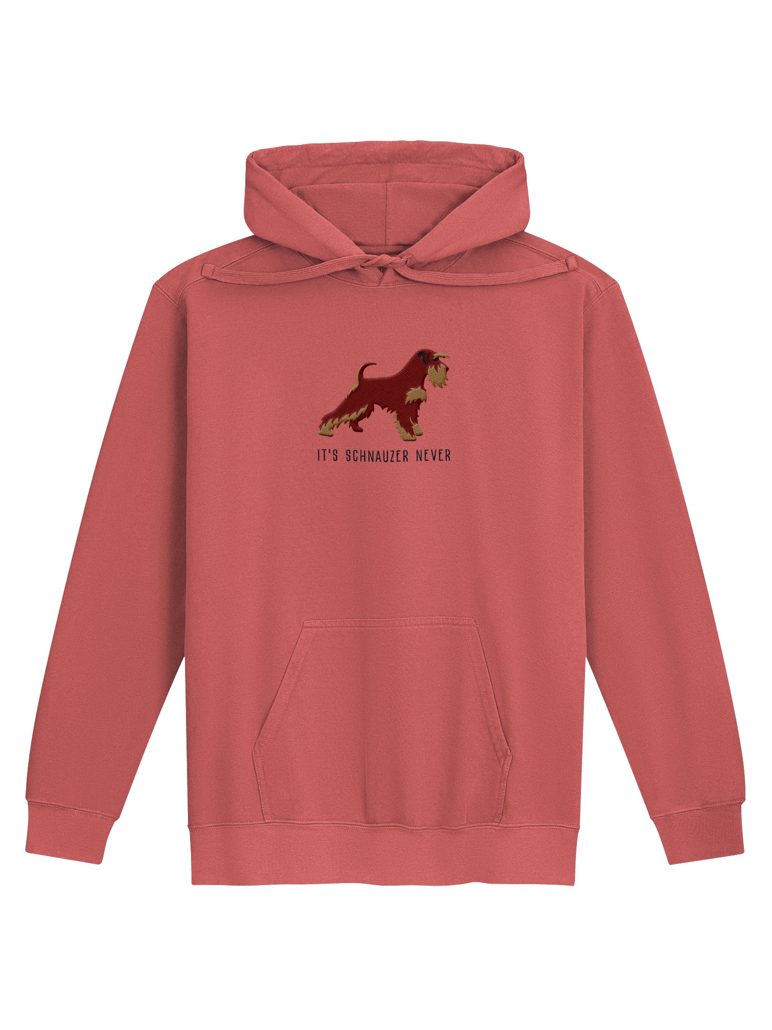 It's Schnauzer Never Premium Hoodie (Embroidered) of a Miniature Schnauzer(Liver & Tan) product image (5)