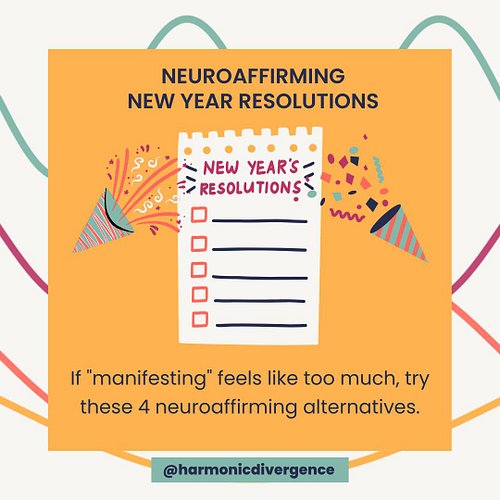 Do you get anxious with traditional New Year’s Resolutions? I know I do! 🙋🏽
For many neurodivergent folks, traditional resolu...