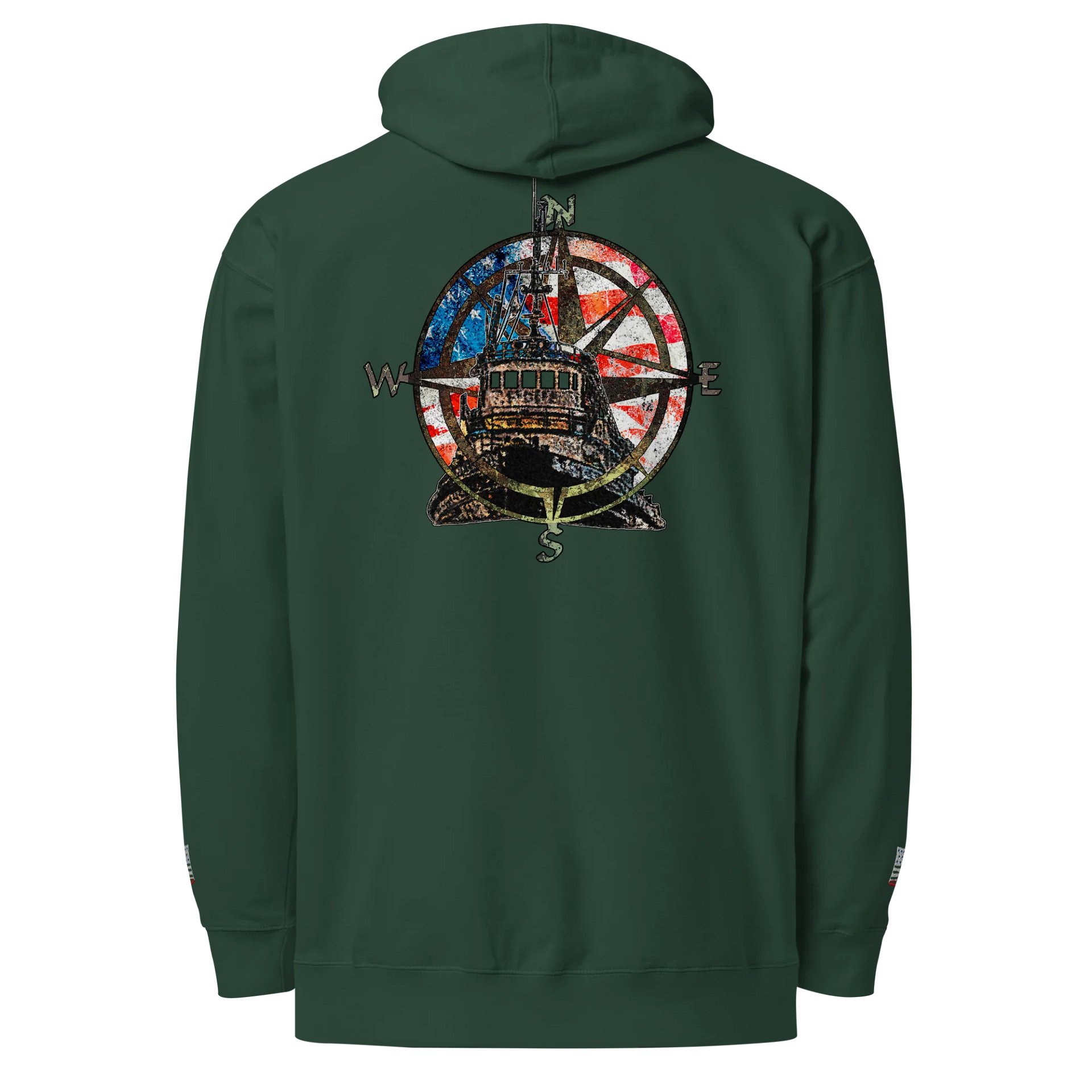 AF- Compass Rose & Tug Pacific Falcon – Maritime Heritage | Twin Anchor Apparel Wheelhouse Watch Line product image (1)