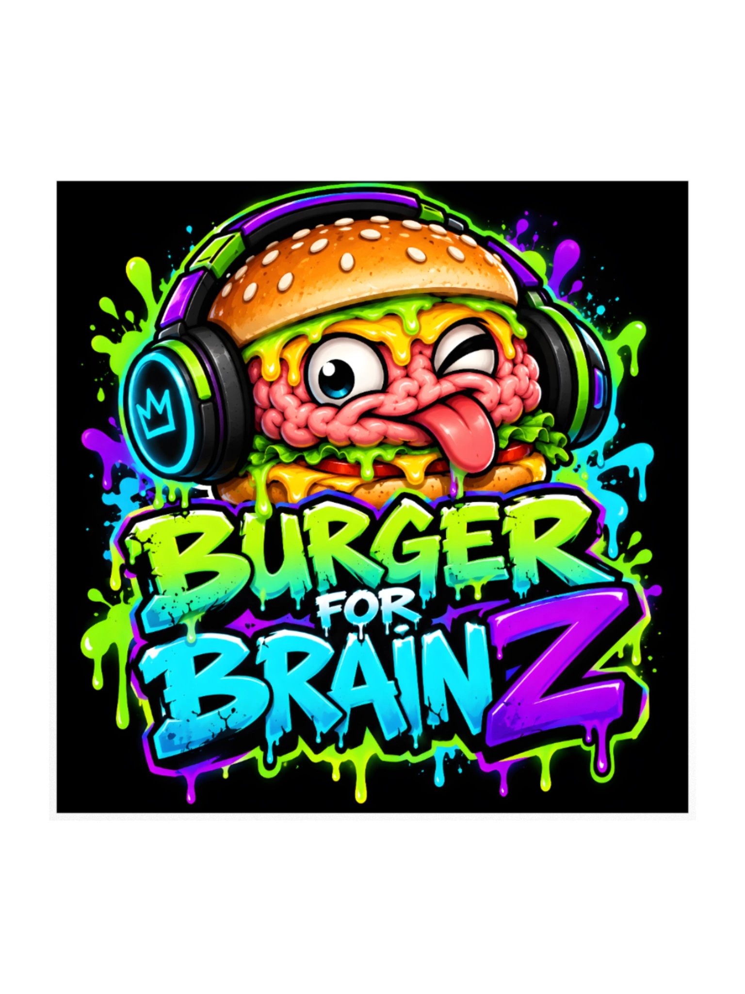 Burger for BrainZ Neon Sticker product image (2)