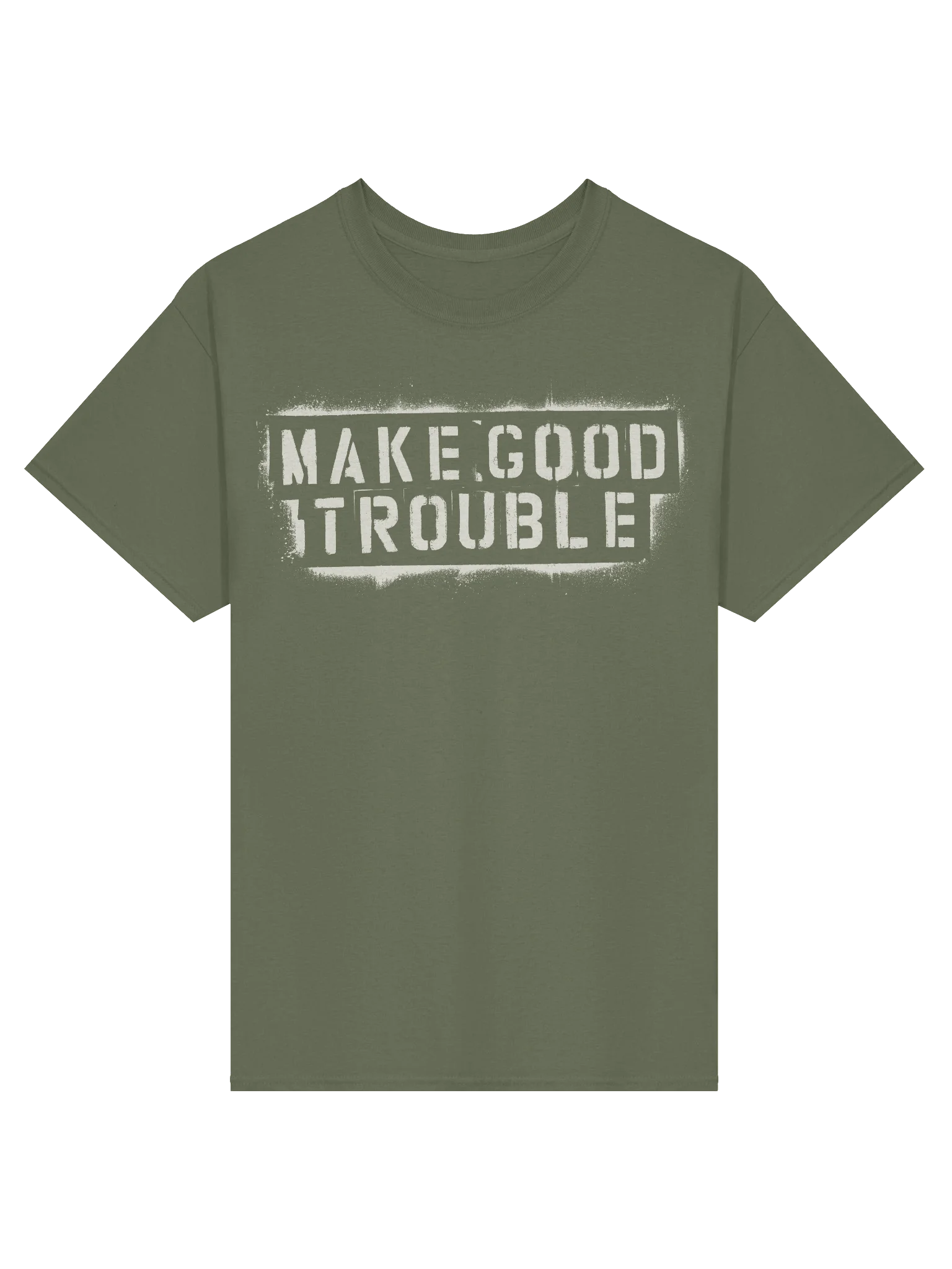 Make Good Trouble white stencil Gildan Heavyweight T-Shirt product image (49)