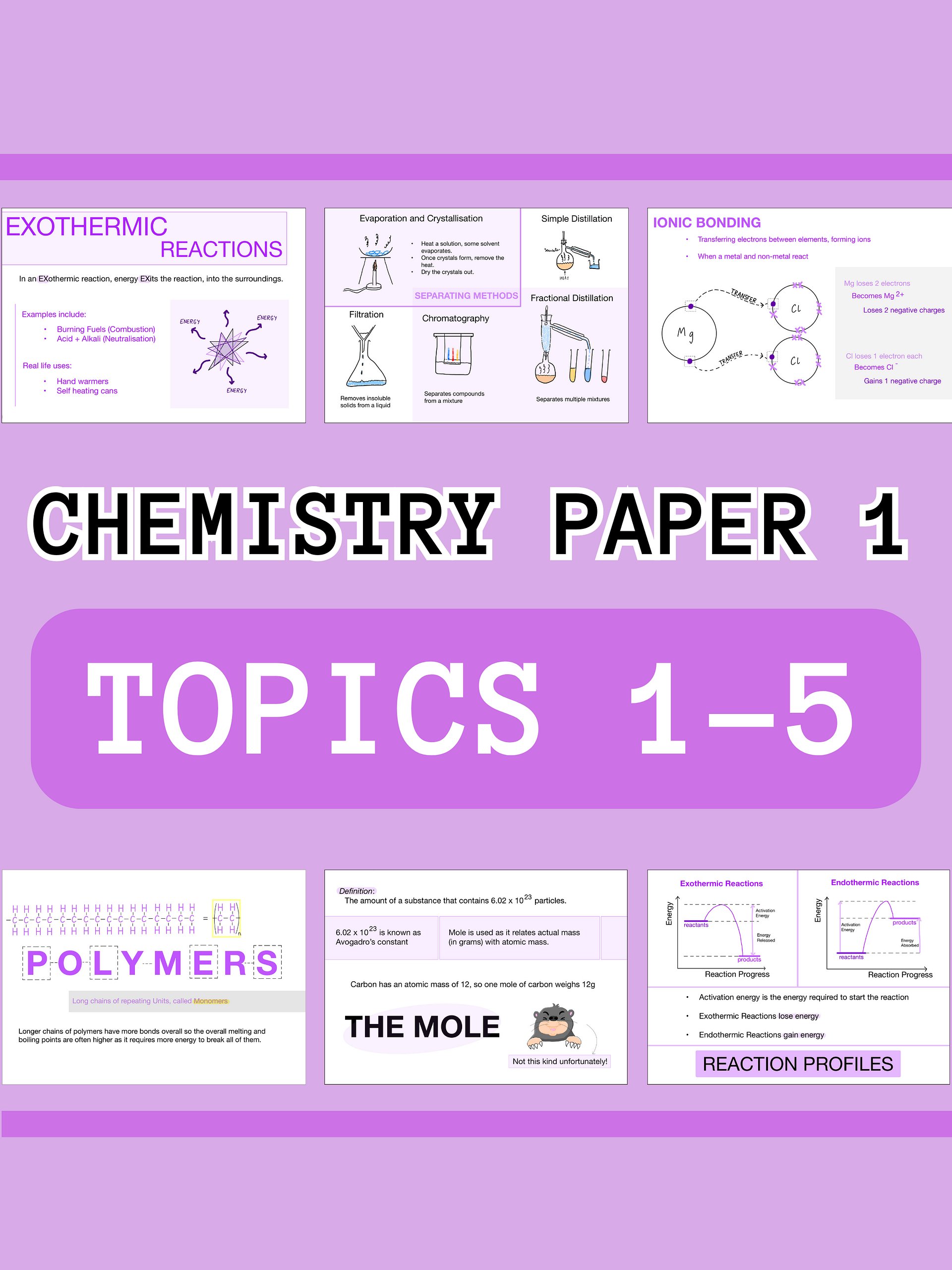 AQA GCSE Chemistry Paper 1 Revision Notes (35 Pages) | Revision Made Easy product image (1)