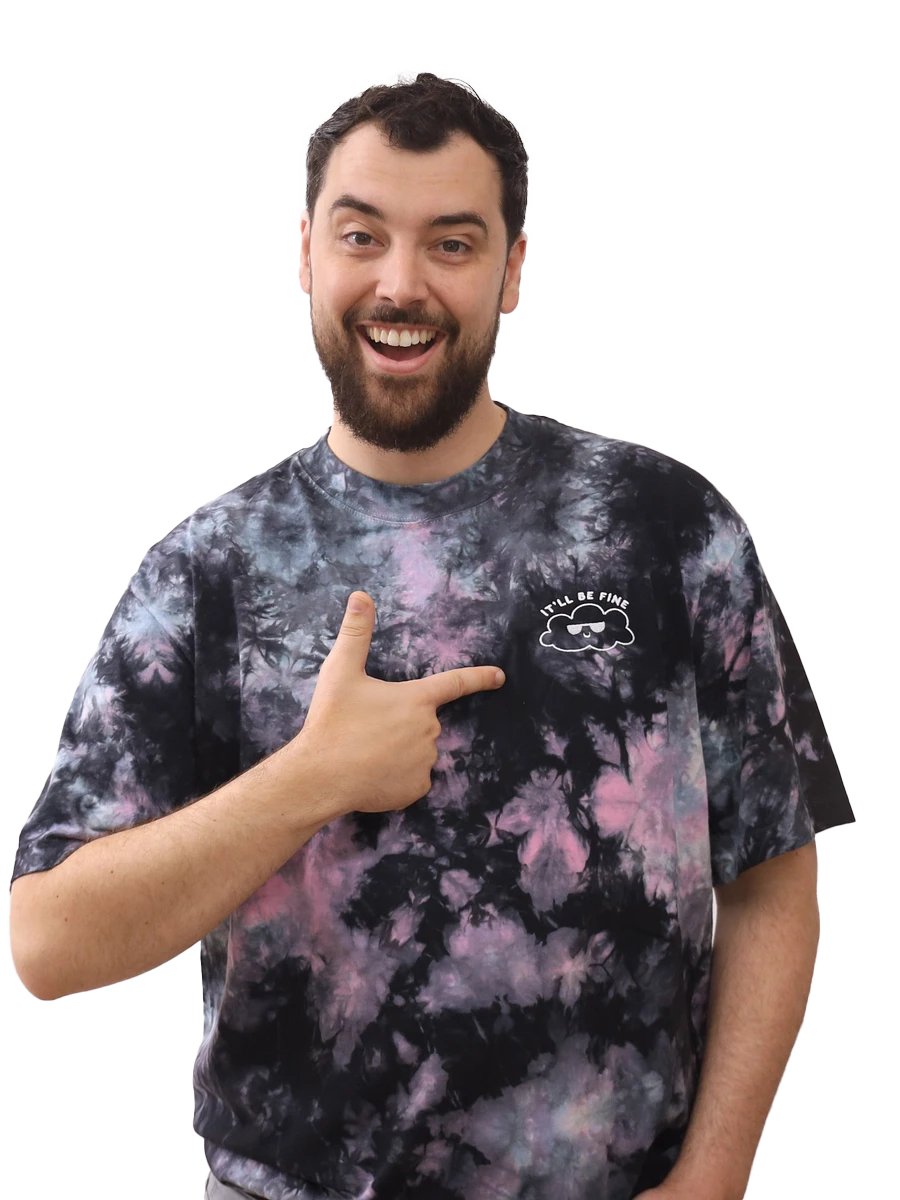 It'll Be Fine Tie Dye - dark (embroidered) product image (1)