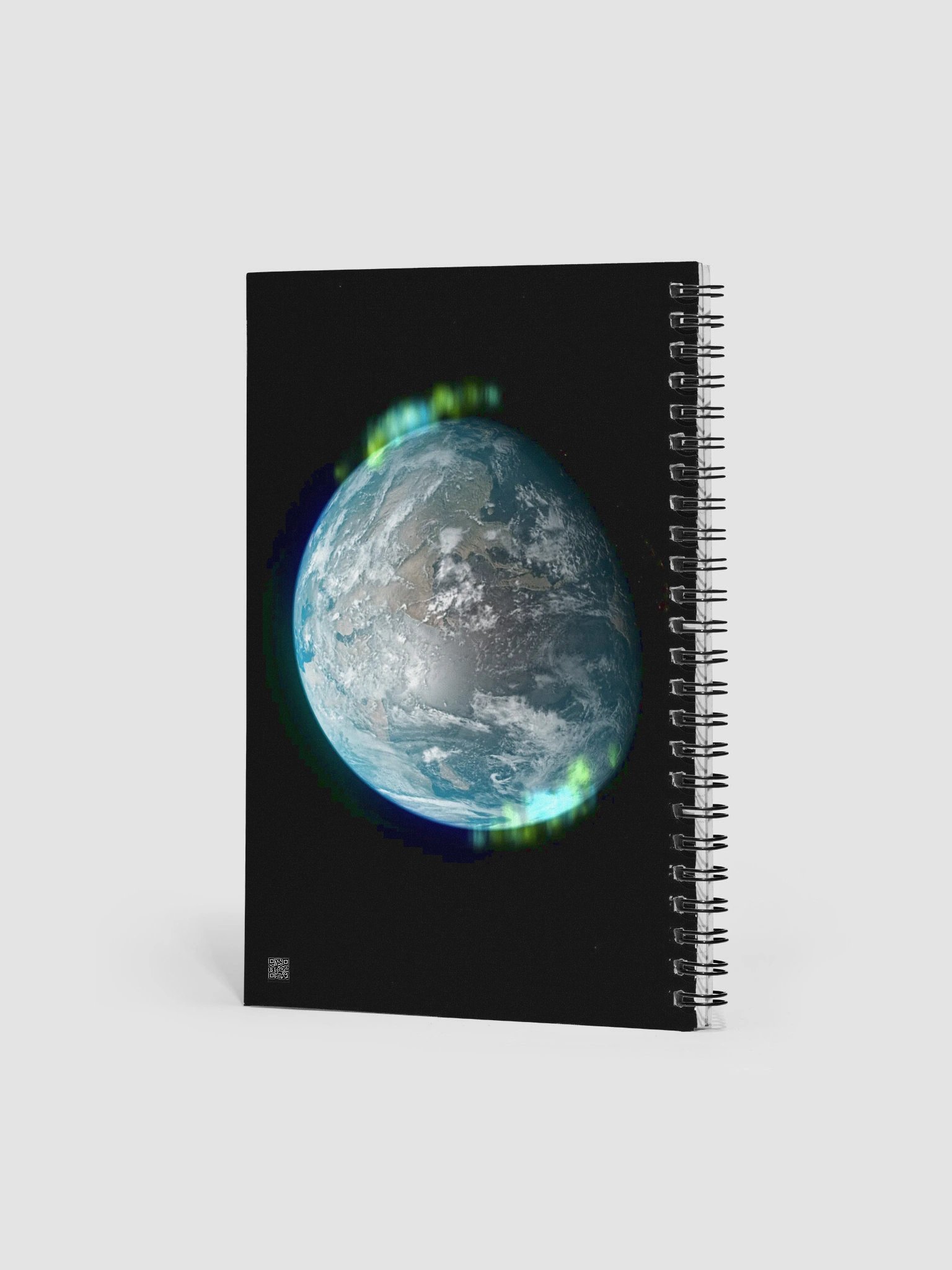 Earth from space with Celestial Lights Spiral Notebook product image (2)