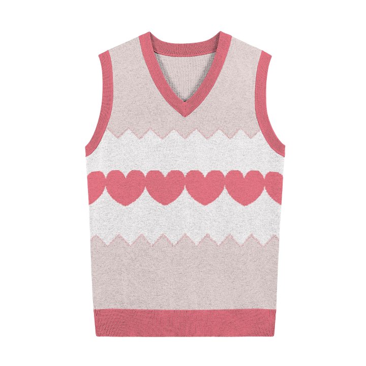 Line of Hearts Knitted Vest product image (1)