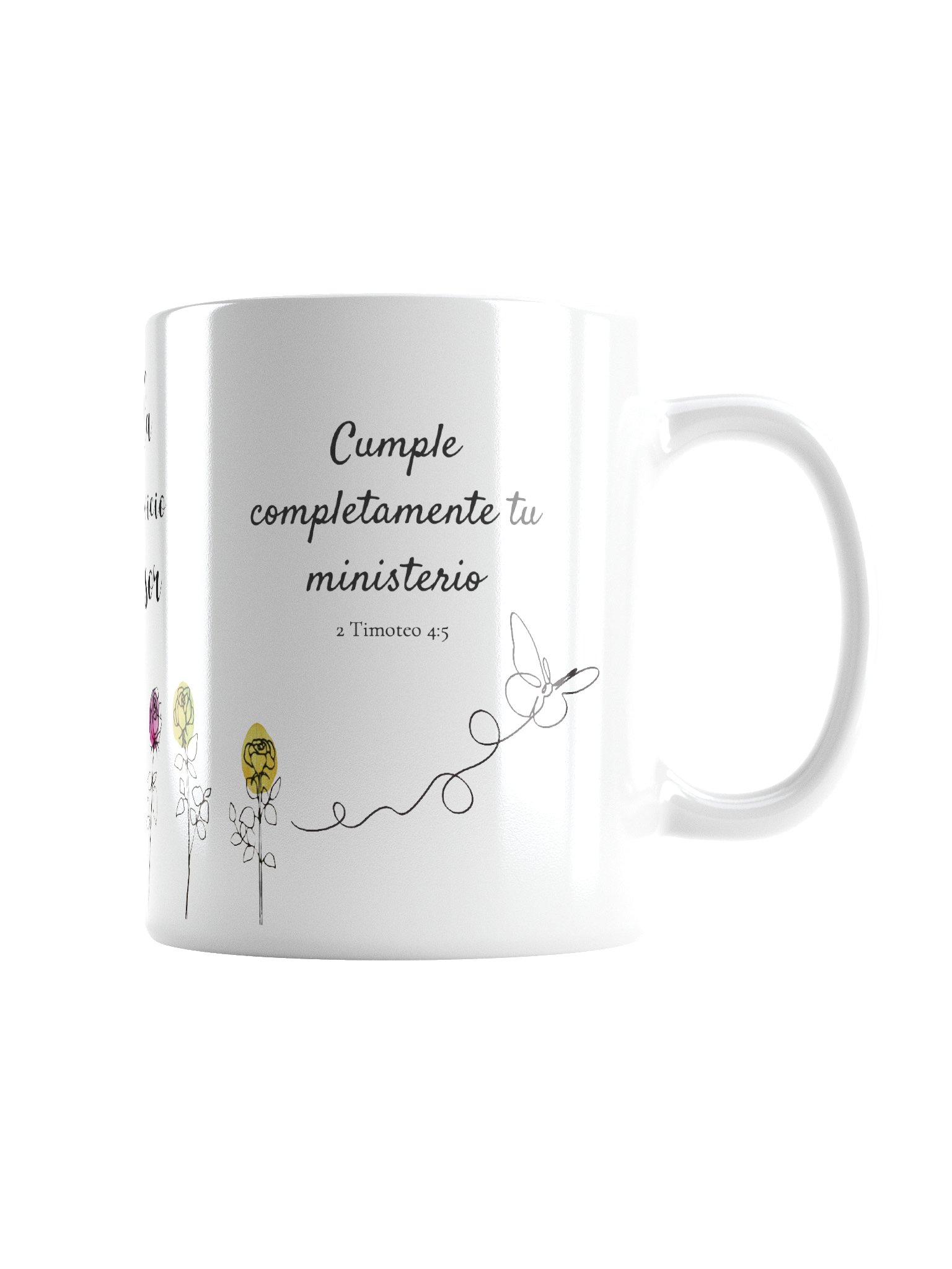 Taza Escuela del Servicio de Precursor 2026 – 2 Timoteo 4:5 Floral Inspiradora product image (3)
