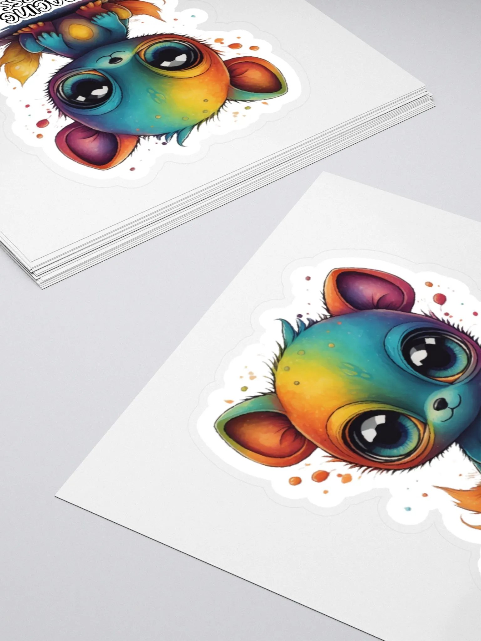 Kawaii Alien-Kawaii Creature-Cute & Cuddly Sticker-Rainbow Sticker-LGBTQIA+ Sticker product image (10)