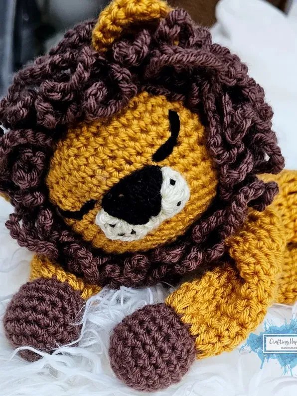 Crochet Lion Ragdoll Pattern – Kawaii Amigurumi Cuddler (PDF Pattern) product image (6)