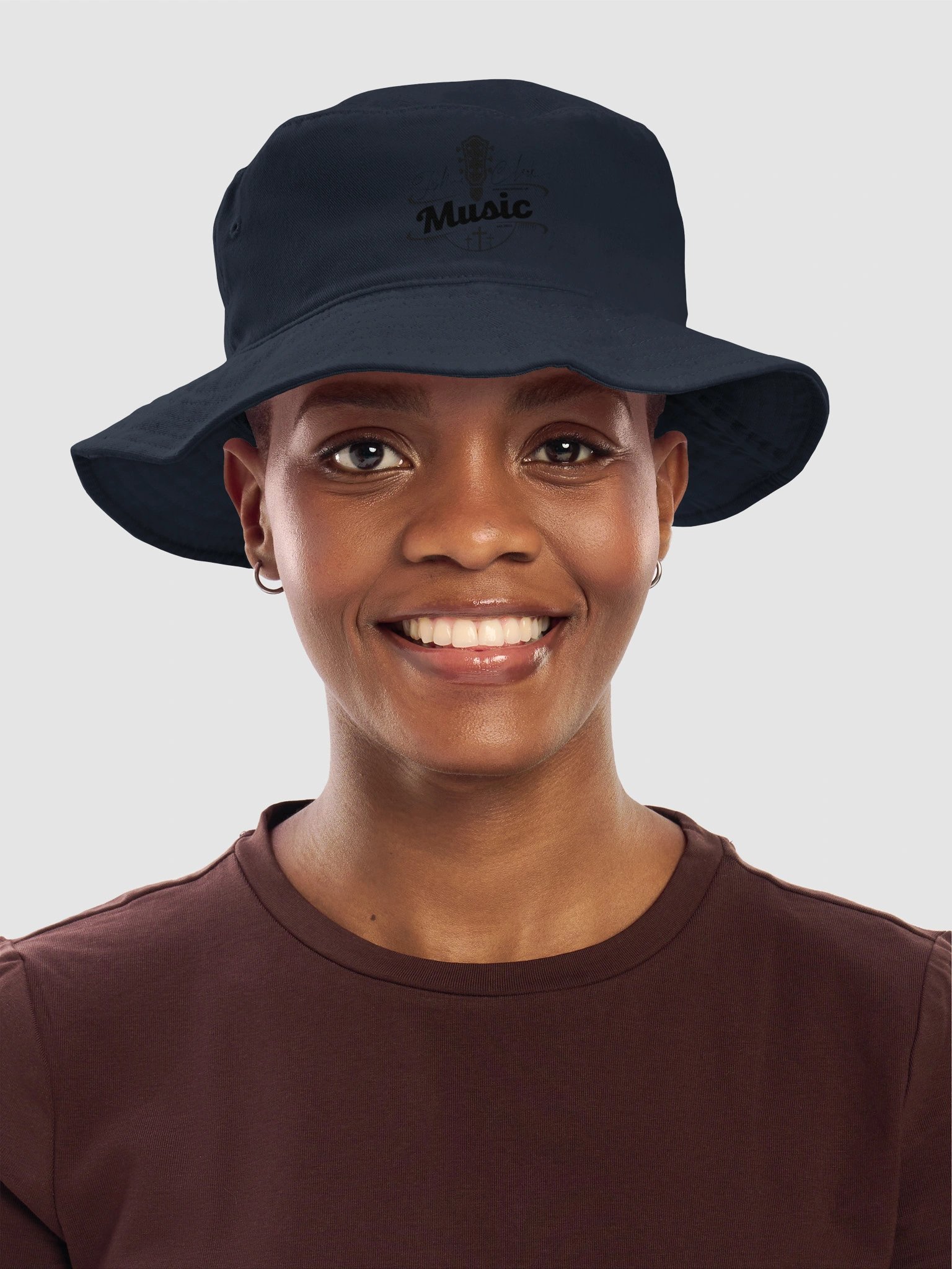 John’s Folk Music Logo Bucket Hat Black Stitching product image (9)