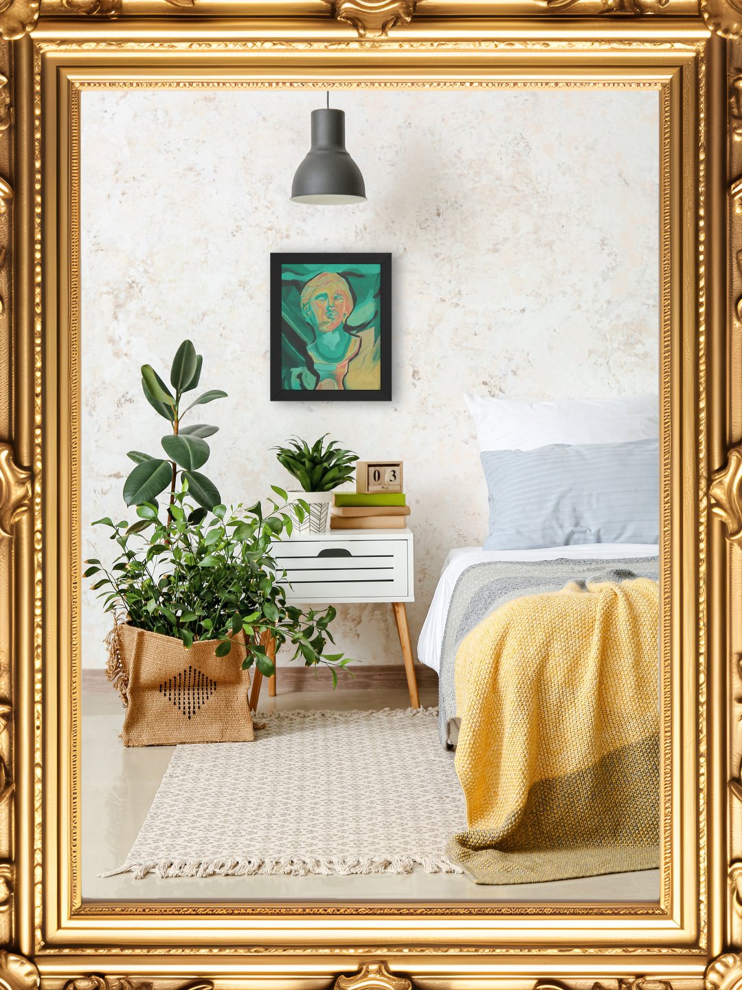 Neoclassical Turquoise Framed Print product image (4)