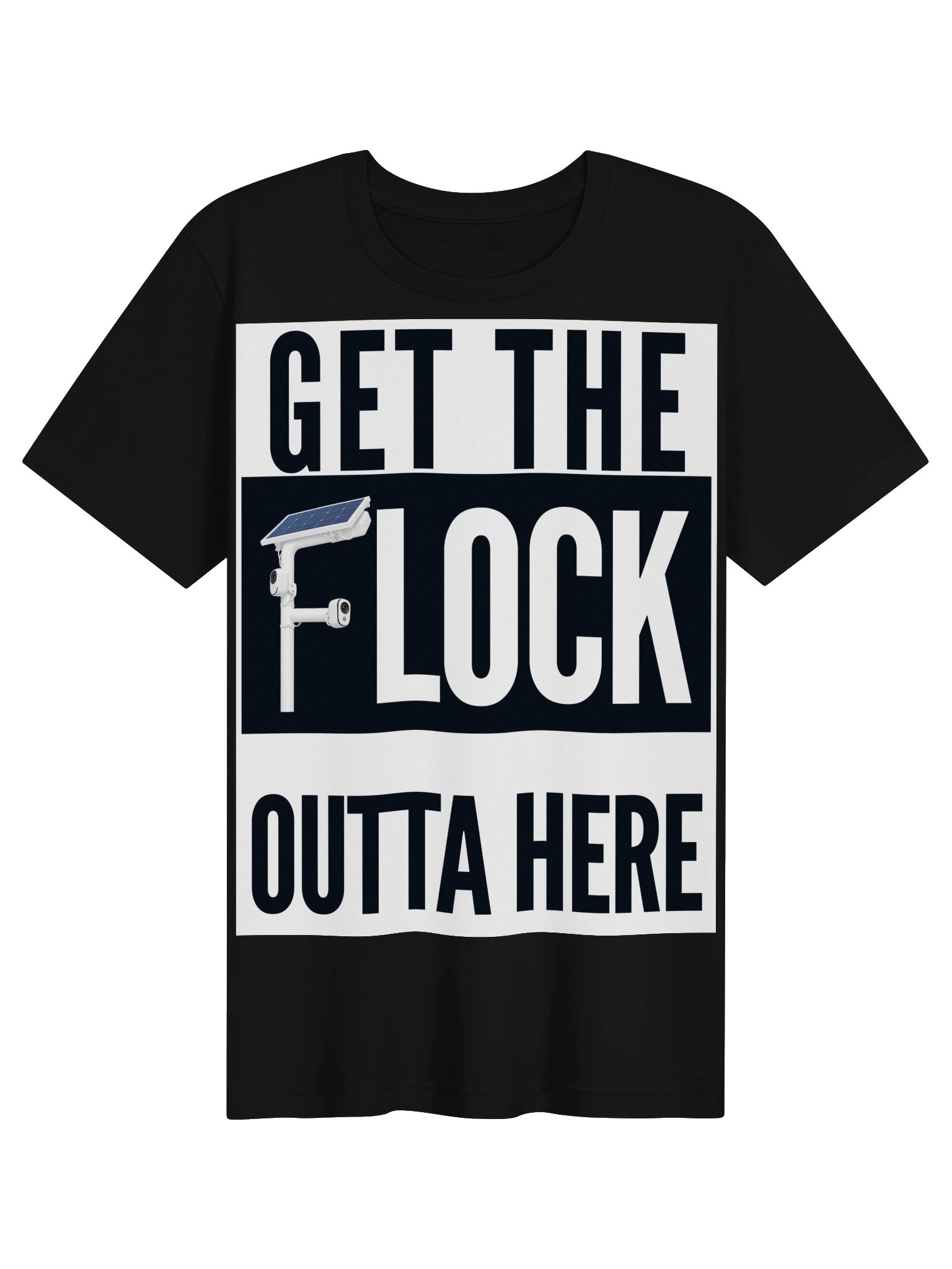 GET THE FLOCK OUTTA HERE — Jake Underwood Show Black T-Shirt product image (1)