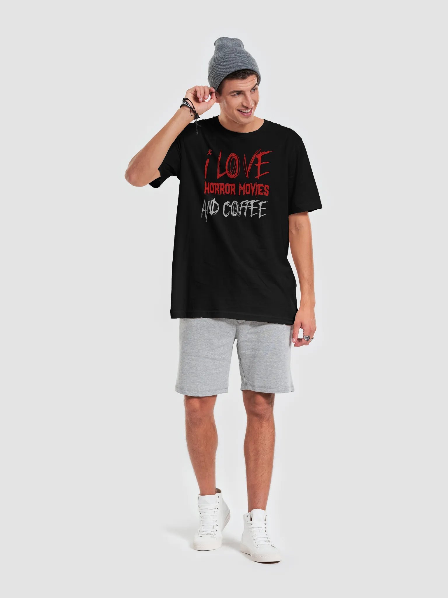 I Love Horror Movies And Coffee T-Shirt product image (29)