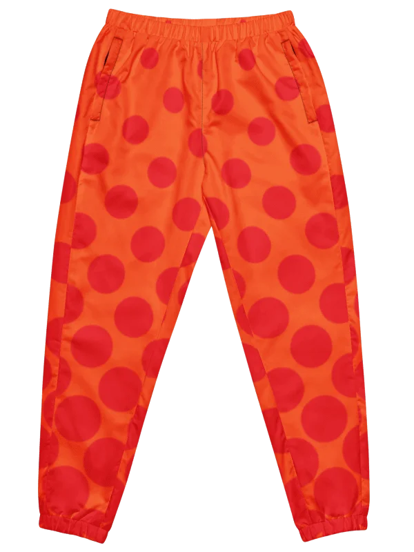 Bold Orange Polka Dot Track Pants product image (1)