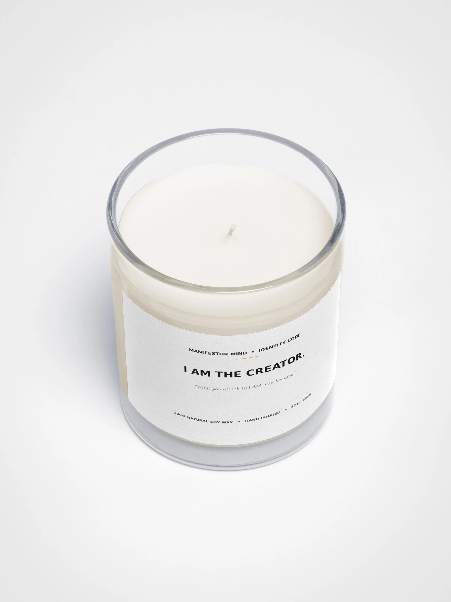 I AM The Creator Candle - Unscented Affirmation & Identity Soy Candle product image (3)