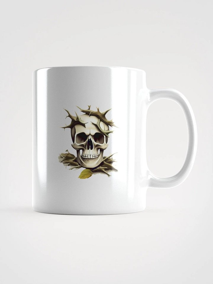 Skull with Thorns Skull, thorns, skull with thorns, skeleton, horror, scary, spooky, bones, thorn, pattern, abstract, geometric, spiral, vintage, retro, colourful product image (1)