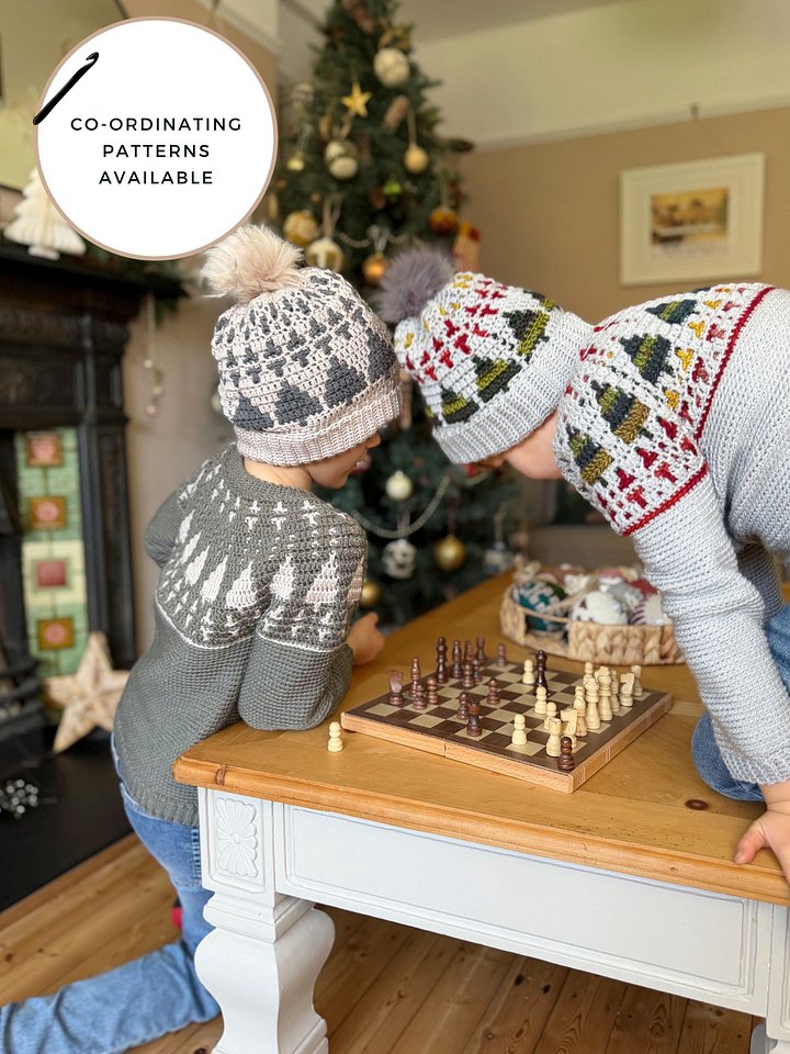 Twinkling Trees Hat Overlay Mosaic Pattern product image (2)