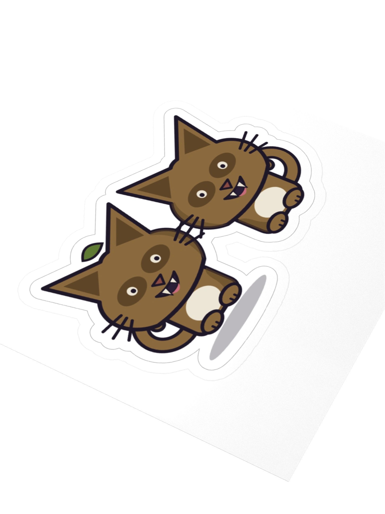 Tanuki Twins Zombie Cat Laptop Sticker, 3 Inch product image (3)