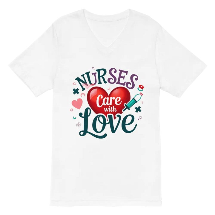 Nurse Love: Illustrated V-Neck T-Shirt product image (6)